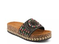 Swirla Wedge Sandal Black Multicolor view