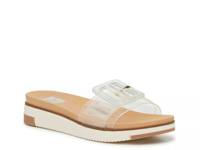 Caster Sandal Clear Lucite view