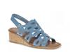Pearl Wedge Sandal Blue view