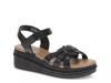 Lena Wedge Sandal Black Synthetic view