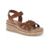 Lena Wedge Sandal Dark Beechnut Brown Synthetic view