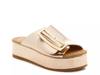 Dover Platform Sandal Gold Matte Metallic Leather view