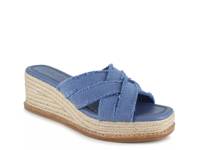 Delliny Wedge Sandal Blue view