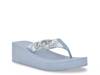 Edany Wedge Sandal Blue view