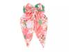 Tropical Bow Hair Clip Pink/Green/Ivory Floral Print view