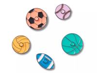 Spinning Sports Jibbitz Set - 5 Pack Multicolor view