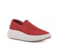Dyles Platform Sneaker Red Fabric view