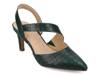 Scarlett Pump Dark Green Croc Print view