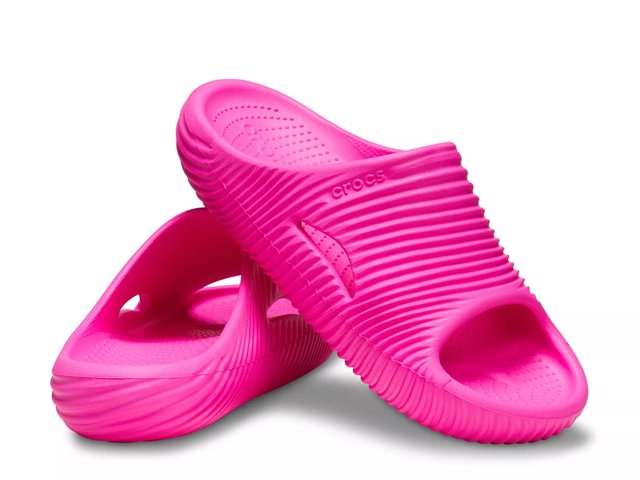 CROCS Wave Slide Sandals in Plum Crocs The Pollex Slides  main image 4