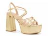 No Prob Platform Sandal Gold Metallic view