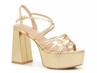 No Prob Platform Sandal Gold Metallic view