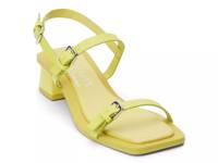Maya Sandal Lime Green Lizard Print view