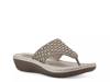 Camila Wedge Sandal Taupe Faux Nubuck view