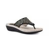 Camila Wedge Sandal Black Faux Nubuck view
