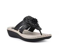 Cassia Wedge Sandal Smooth Black view