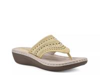 Comate Wedge Sandal Yellow Faux Nubuck view