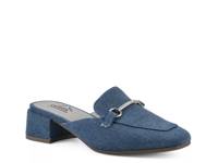 Quin Mule Blue Denim Fabric view