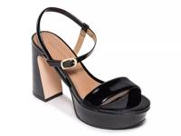 Ventura Platform Sandal Black Patent view
