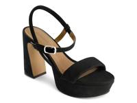 Ventura Platform Sandal Black Suede view