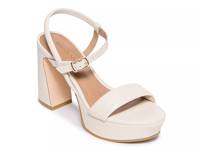 Ventura Platform Sandal Eggshell Leather view