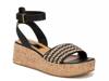 Terry Wedge Sandal Black view
