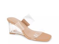 Lorie Wedge Sandal Clear/Tan view