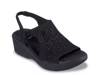 Pier Lite Circle Back Wedge Sandal Black view