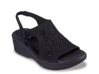 Pier Lite Circle Back Wedge Sandal Black view