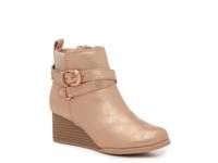 Posh Wedge Bootie - Kids' Rose Gold Metallic view