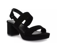 Presley Platform Sandal Black Suede view