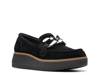 Zylah Wedge Loafer Black Suede view