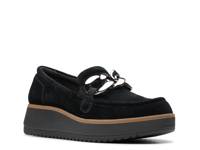 Zylah Wedge Loafer Black Suede view