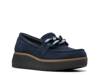 Zylah Wedge Loafer Navy Suede view