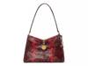Maire Leather Shoulder Bag Red/Black Snake Print view