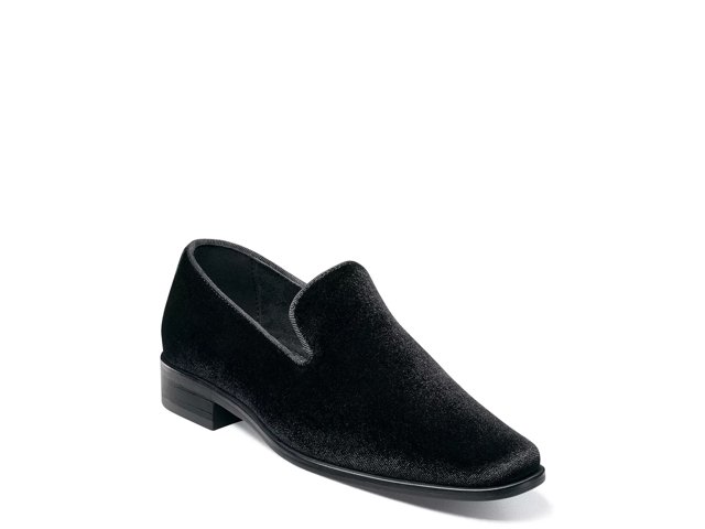 Stacy Adams Savian Mocassini Uomo In Velluto Nero – Eleganti E Senza Lacci (Taglia 45 EU)