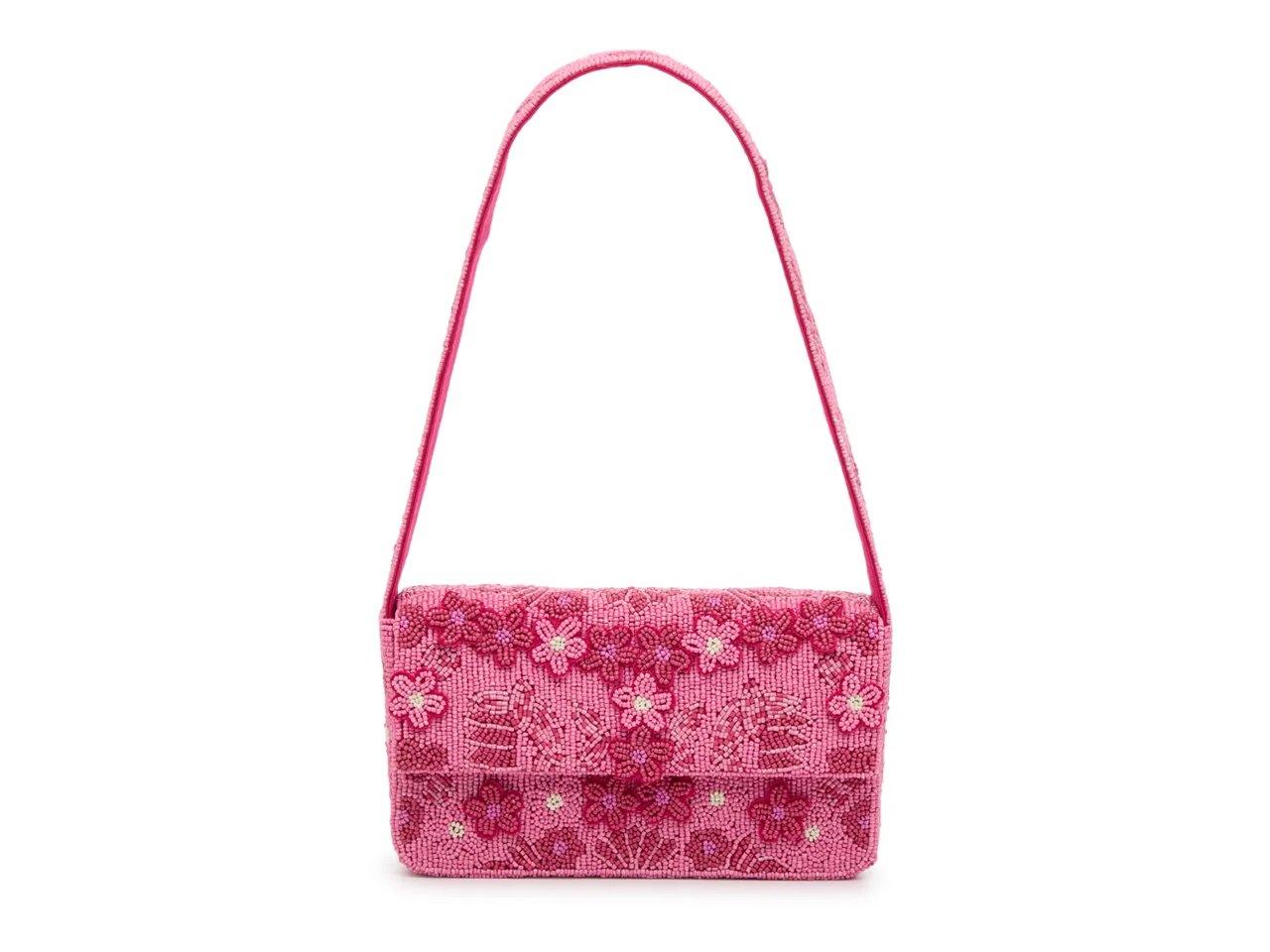 Floral Beaded Shoulder Bag