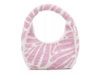 Beaded Mini Hobo Bag Pink & White view