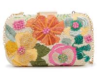 Beaded Floral Clutch Beige/Orange/Multicolor view