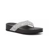 Litny Wedge Flip Flop Black/Silver Metallic view