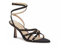 Cyrilla Sandal Black/White Polka Dot Fabric view