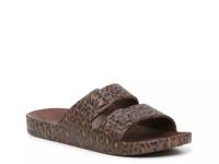 Moses Cheetah Slide Sandal - Women's Chocolate Brown Leopard Print view
