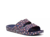 Moses Cheetah Slide Sandal - Women's Navy Cheetah Print view