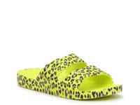 Moses Cheetah Slide Sandal - Women's Green Cheetah Print view