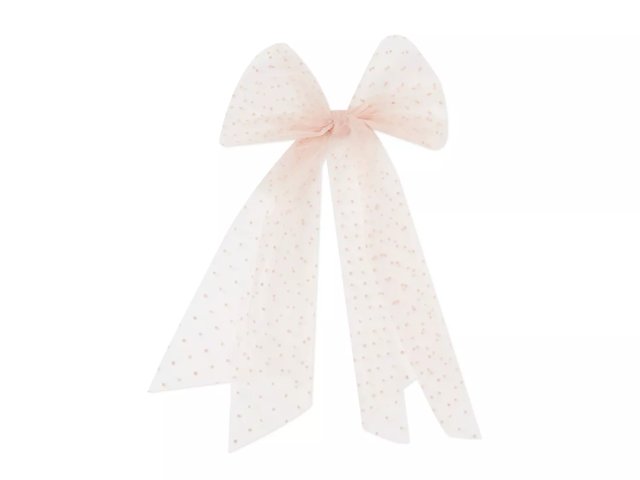 Swiss Dot Medium Bow Hair Clip