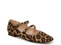 Tesoro Mary Jane Flat Brown Leopard Print Fabric view