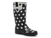 Rob Dots Rain Boot Black/White Polka Dot Print view