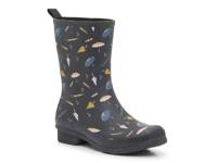 Printed Class Rain Boot Black/Multicolor view