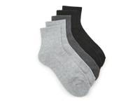 Athletic Cushioned Performance Women's Quarter Crew Socks - 5 Pack Black/Grey/Charcoal view