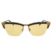 Half-Frame Sunglasses Black view