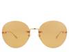 Round Sunglasses Gold view